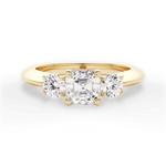 Kaitlin Asscher Cut Lab Grown Diamond 18Kt Yellow Gold Engagement Ring