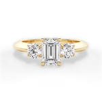 Kaitlin Emerald Cut Lab Grown Diamond 18Kt Yellow Gold Engagement Ring