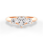 Kaitlin Heart Cut Lab Grown Diamond 18Kt Rose Gold Engagement Ring