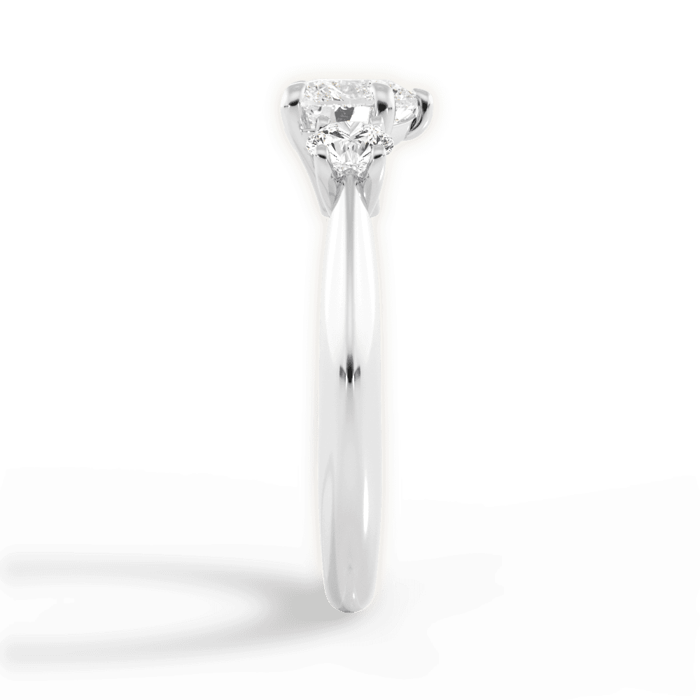 Kaitlin Heart Cut Lab Grown Diamond Platinum Engagement Ring - View 3