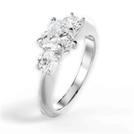 Kaitlin Heart Cut Lab Grown Diamond 14Kt White Gold Engagement Ring - View 4
