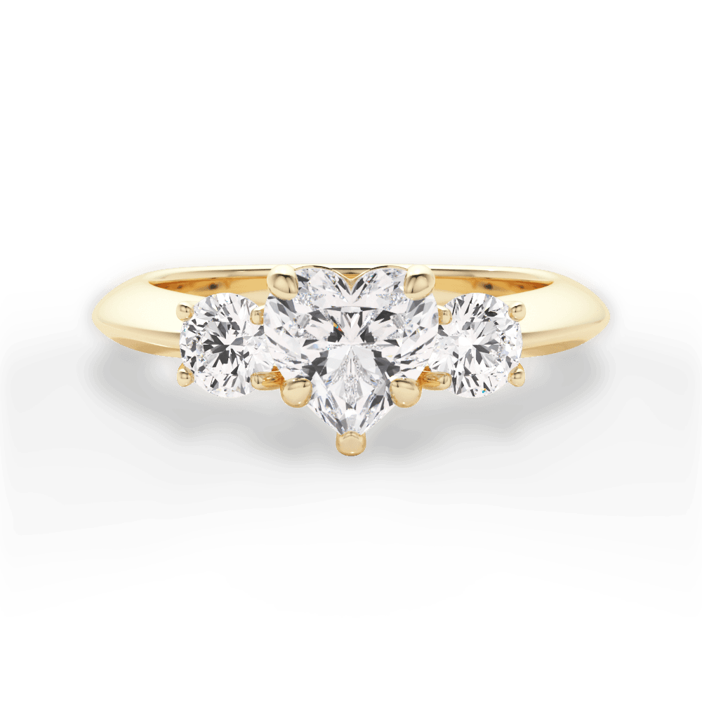 Kaitlin Heart Cut Lab Grown Diamond 18Kt Yellow Gold Engagement Ring