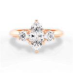 Kaitlin Marquise Cut Lab Grown Diamond 18Kt Rose Gold Engagement Ring