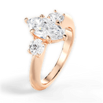 Kaitlin Marquise Cut Lab Grown Diamond 18Kt Rose Gold Engagement Ring - View 3