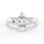 Kaitlin Marquise Cut Lab Grown Diamond Platinum Engagement Ring
