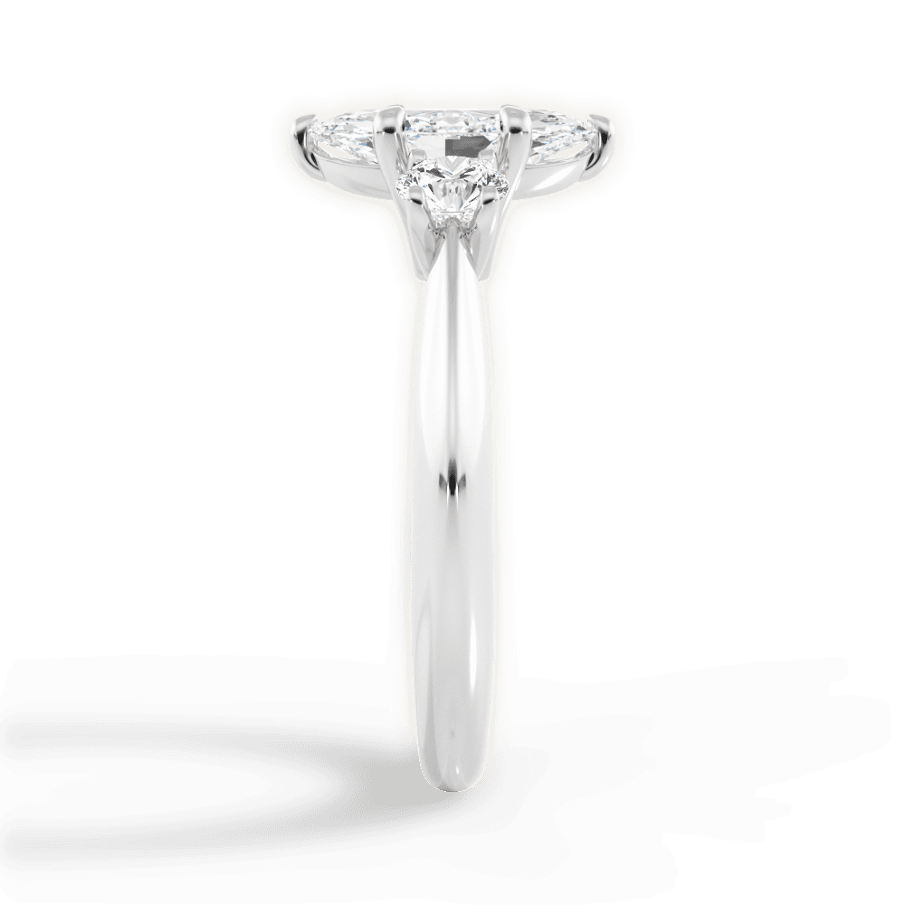 Kaitlin Marquise Cut Lab Grown Diamond 14Kt White Gold Engagement Ring - View 2