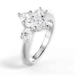 Kaitlin Marquise Cut Lab Grown Diamond Platinum Engagement Ring - View 3