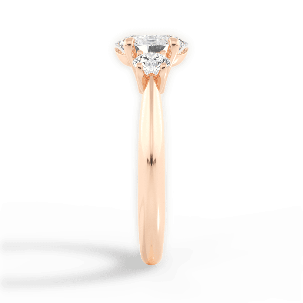 Kaitlin Oval Cut Lab Grown Diamond 18Kt Rose Gold Engagement Ring - View 3
