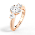 Kaitlin Oval Cut Lab Grown Diamond 18Kt Rose Gold Engagement Ring - View 2