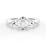 Kaitlin Oval Cut Lab Grown Diamond Platinum Engagement Ring
