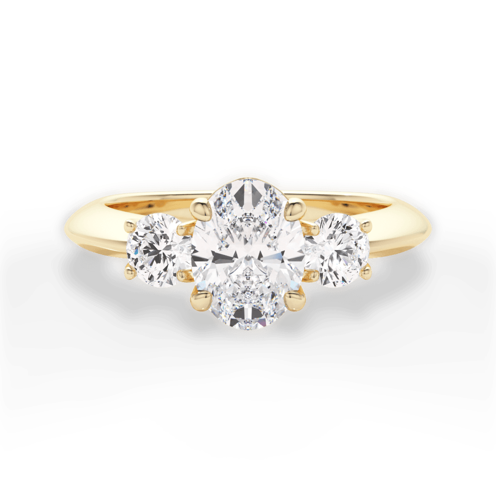 Kaitlin Oval Cut Lab Grown Diamond 18Kt Yellow Gold Engagement Ring