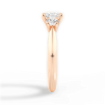 Kaitlin Princess Cut Lab Grown Diamond 18Kt Rose Gold Engagement Ring - View 4