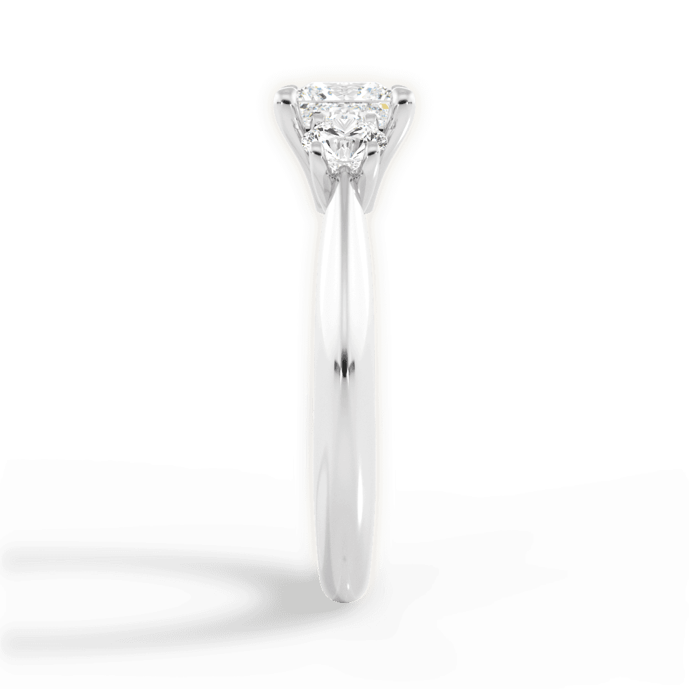 Kaitlin Princess Cut Lab Grown Diamond 14Kt White Gold Engagement Ring - View 2