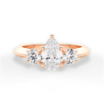 Kaitlin Pear Cut Lab Grown Diamond 18Kt Rose Gold Engagement Ring