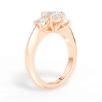 Kaitlin Pear Cut Lab Grown Diamond 18Kt Rose Gold Engagement Ring - View 2
