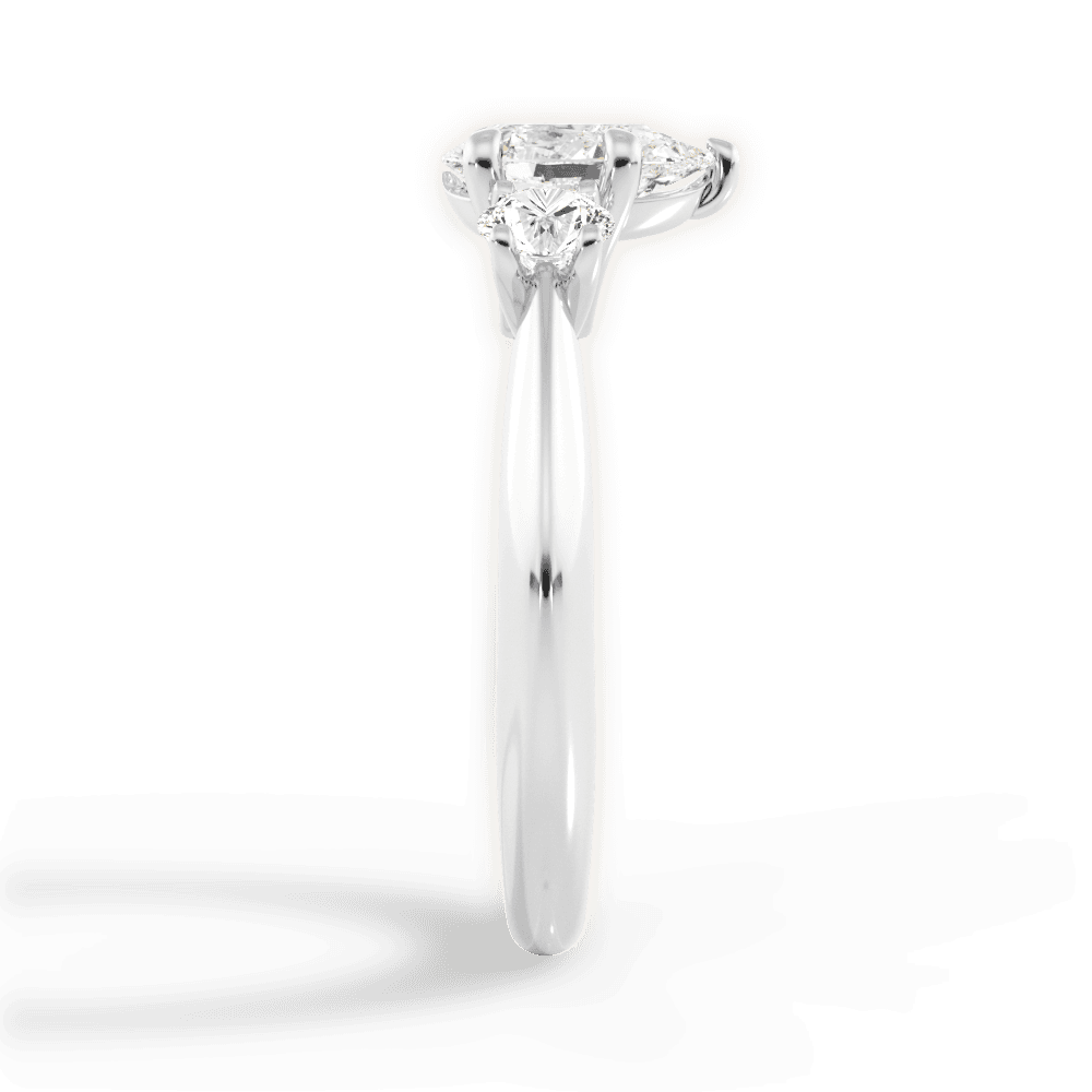 Kaitlin Pear Cut Lab Grown Diamond Platinum Engagement Ring - View 3