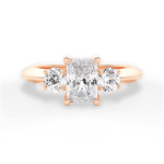 Kaitlin Radiant Cut Lab Grown Diamond 18Kt Rose Gold Engagement Ring