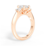 Kaitlin Radiant Cut Lab Grown Diamond 18Kt Rose Gold Engagement Ring - View 2