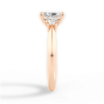 Kaitlin Radiant Cut Lab Grown Diamond 18Kt Rose Gold Engagement Ring - View 3