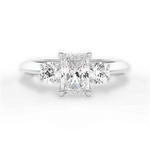 Kaitlin Radiant Cut Lab Grown Diamond Platinum Engagement Ring