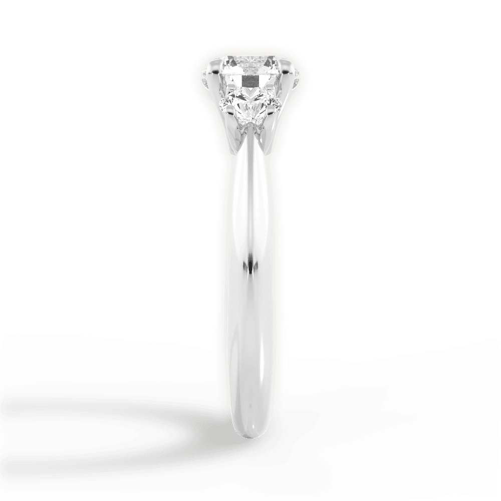 Kaitlin Round Cut Lab Grown Diamond Platinum Engagement Ring - View 3