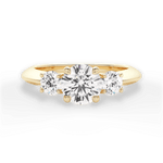 Kaitlin Round Cut Lab Grown Diamond 18Kt Yellow Gold Engagement Ring