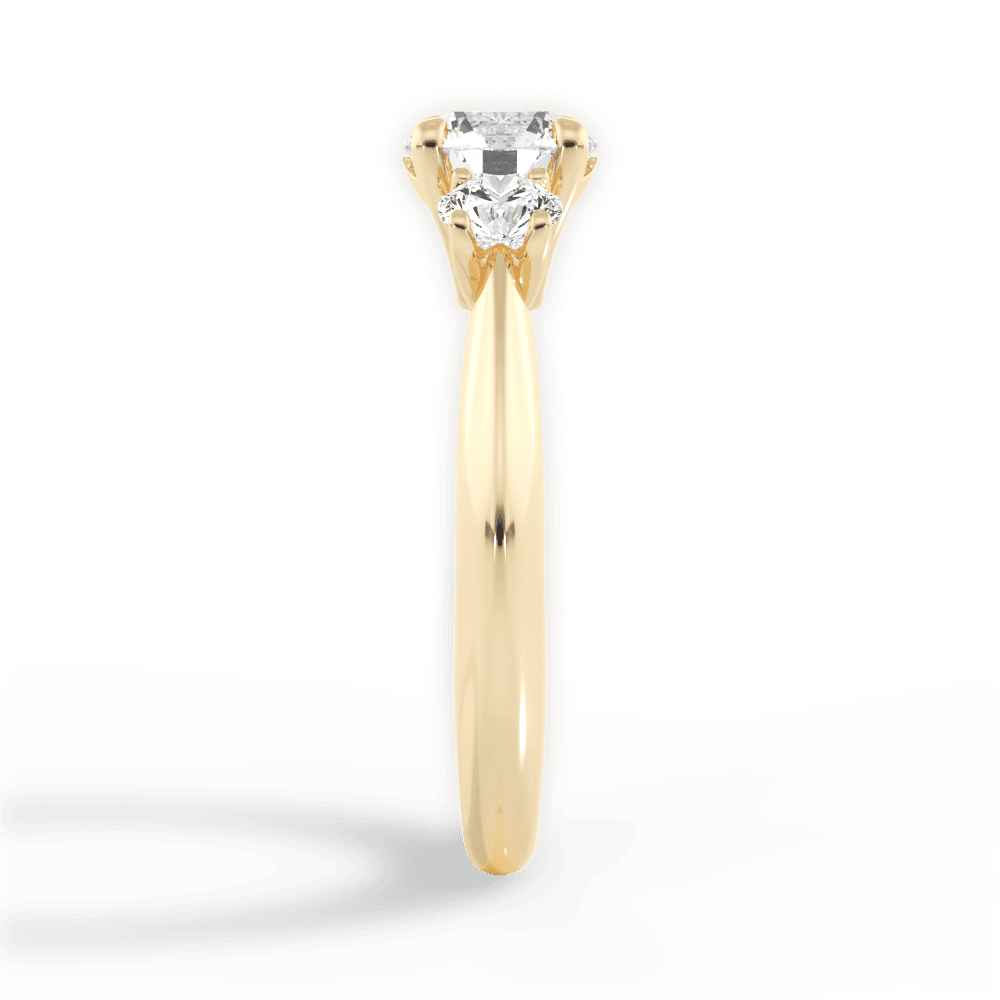 Kaitlin Round Cut Lab Grown Diamond 18Kt Yellow Gold Engagement Ring - View 2