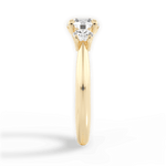 Kaitlin Round Cut Lab Grown Diamond 18Kt Yellow Gold Engagement Ring - View 2