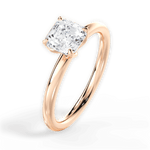 Audrey Asscher Cut Lab Grown Diamond 18Kt Rose Gold Engagement Ring - View 4