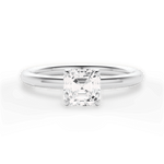 Audrey Asscher Cut Lab Grown Diamond Platinum Engagement Ring