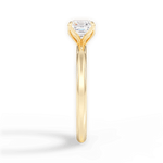Audrey Asscher Cut Lab Grown Diamond 18Kt Yellow Gold Engagement Ring - View 2