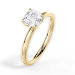 Audrey Asscher Cut Lab Grown Diamond 18Kt Yellow Gold Engagement Ring - View 4