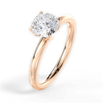 Audrey Cushion Cut Lab Grown Diamond 18Kt Rose Gold Engagement Ring - View 2