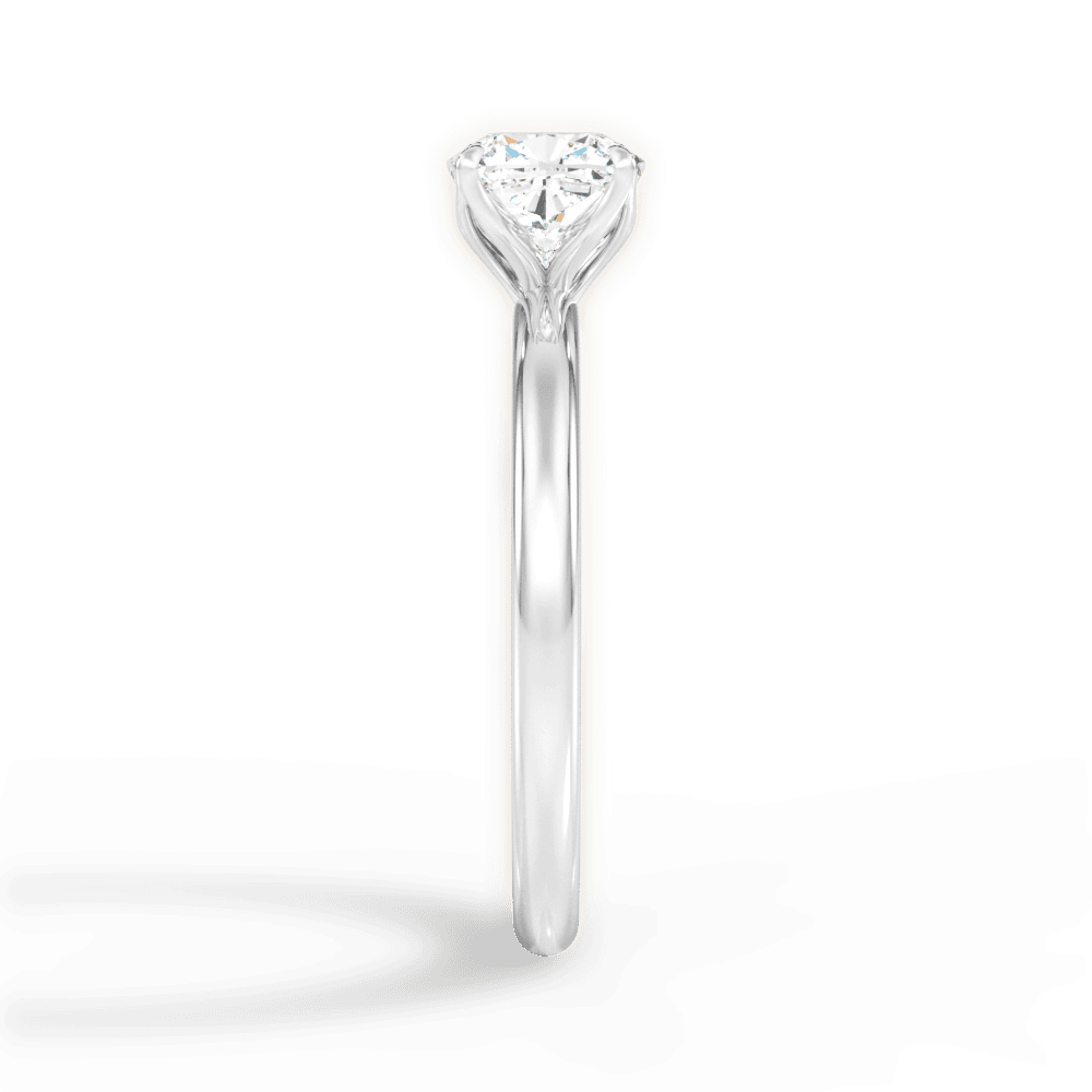 Audrey Cushion Cut Lab Grown Diamond Platinum Engagement Ring - View 3