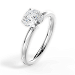 Audrey Cushion Cut Lab Grown Diamond Platinum Engagement Ring - View 4