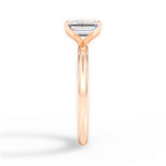 Audrey Emerald Cut Lab Grown Diamond 18Kt Rose Gold Engagement Ring - View 4