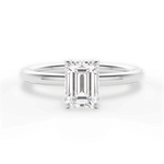 Audrey Emerald Cut Lab Grown Diamond Platinum Engagement Ring
