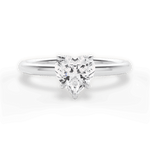 Audrey Heart Cut Lab Grown Diamond 18Kt White Gold Engagement Ring