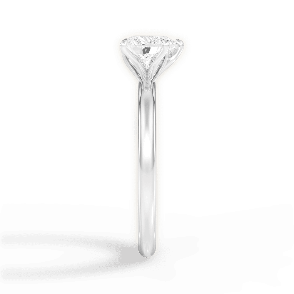 Audrey Heart Cut Lab Grown Diamond 18Kt White Gold Engagement Ring - View 4