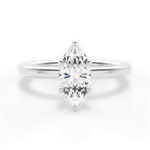 Audrey Marquise Cut Lab Grown Diamond 14Kt White Gold Engagement Ring