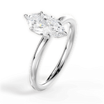 Audrey Marquise Cut Lab Grown Diamond 14Kt White Gold Engagement Ring - View 3
