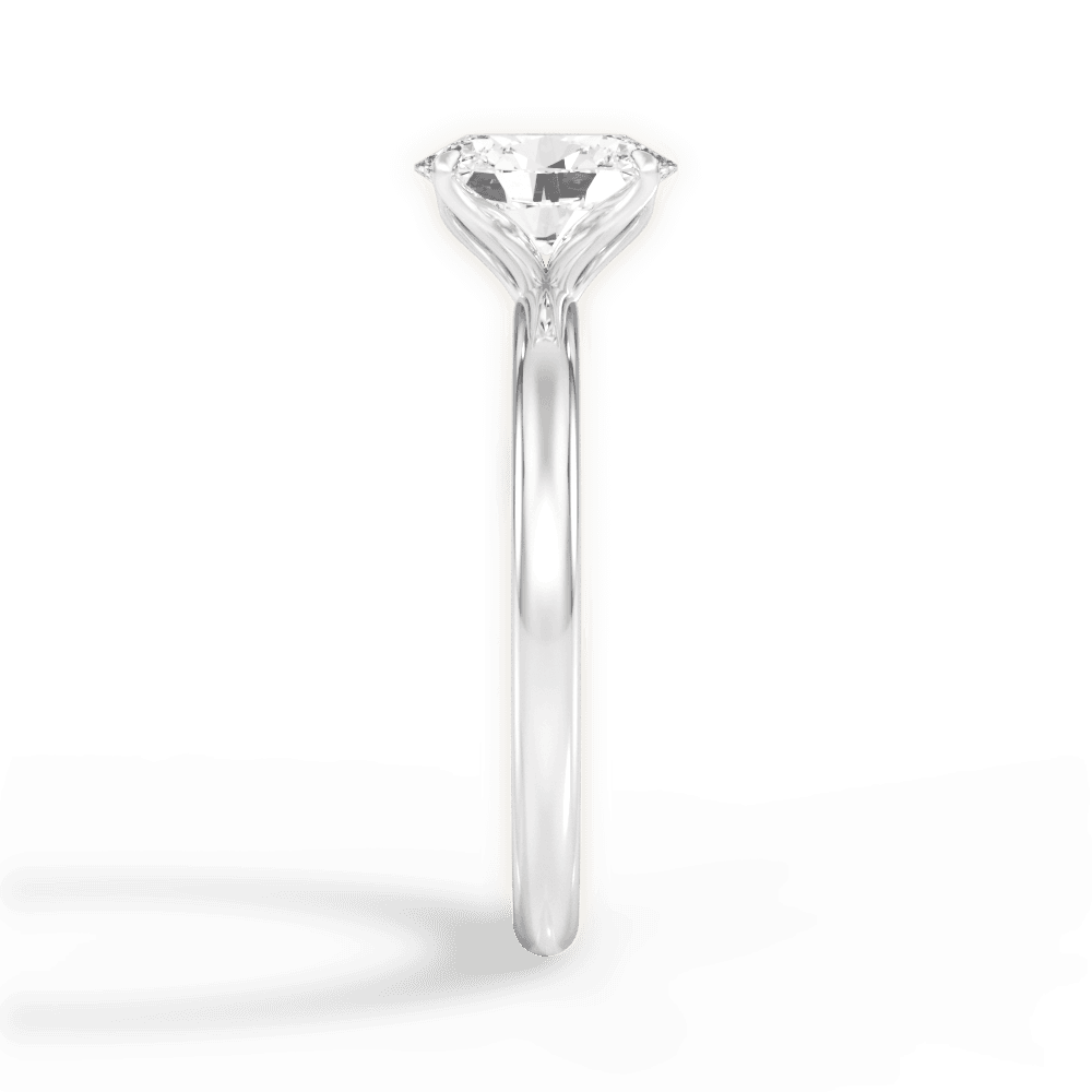 Audrey Oval Cut Lab Grown Diamond 14Kt White Gold Engagement Ring - View 2