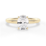 Audrey Oval Cut Lab Grown Diamond 18Kt Yellow Gold Engagement Ring