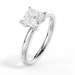 Audrey Princess Cut Lab Grown Diamond 18Kt White Gold Engagement Ring - View 4