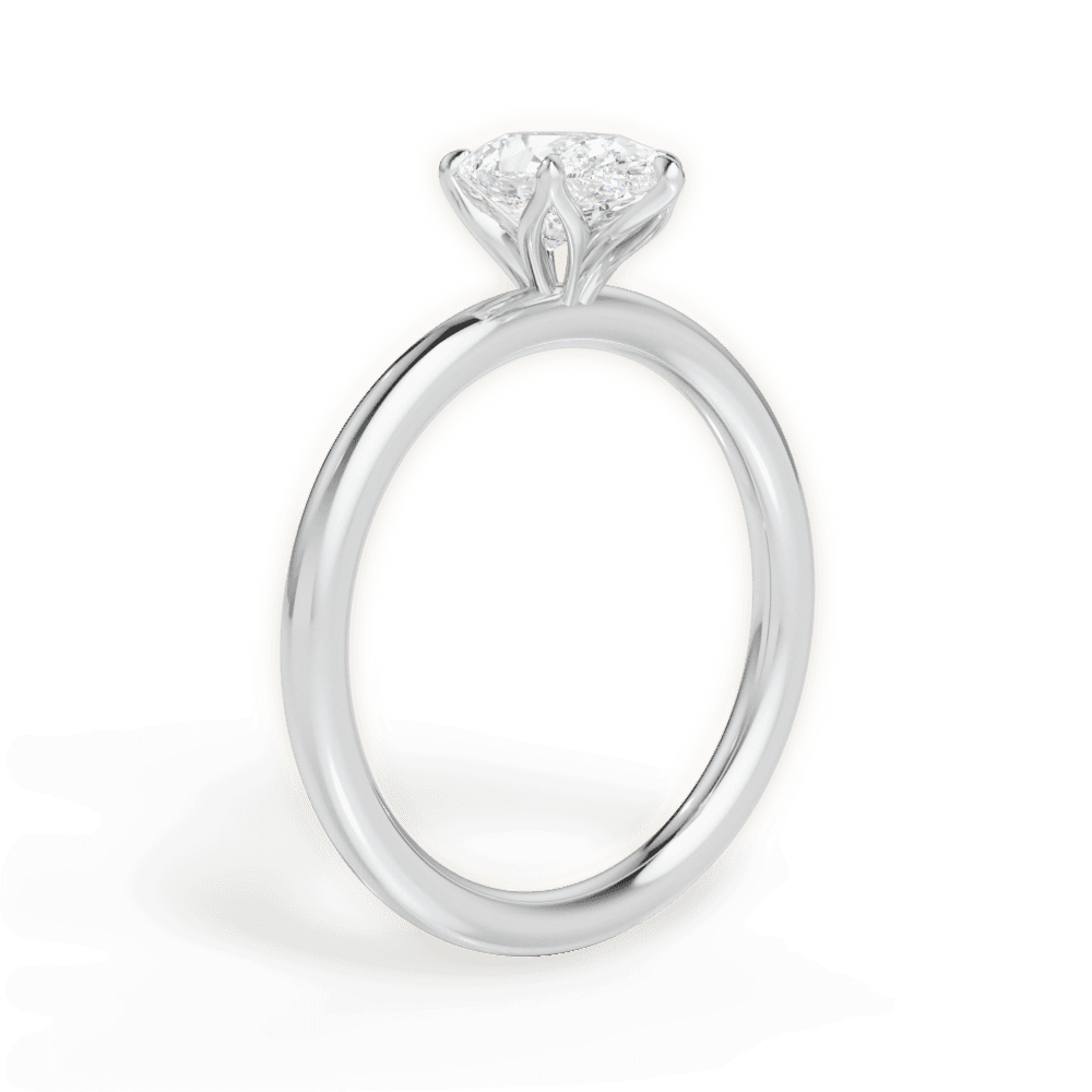 Audrey Pear Cut Lab Grown Diamond Platinum Engagement Ring - View 3