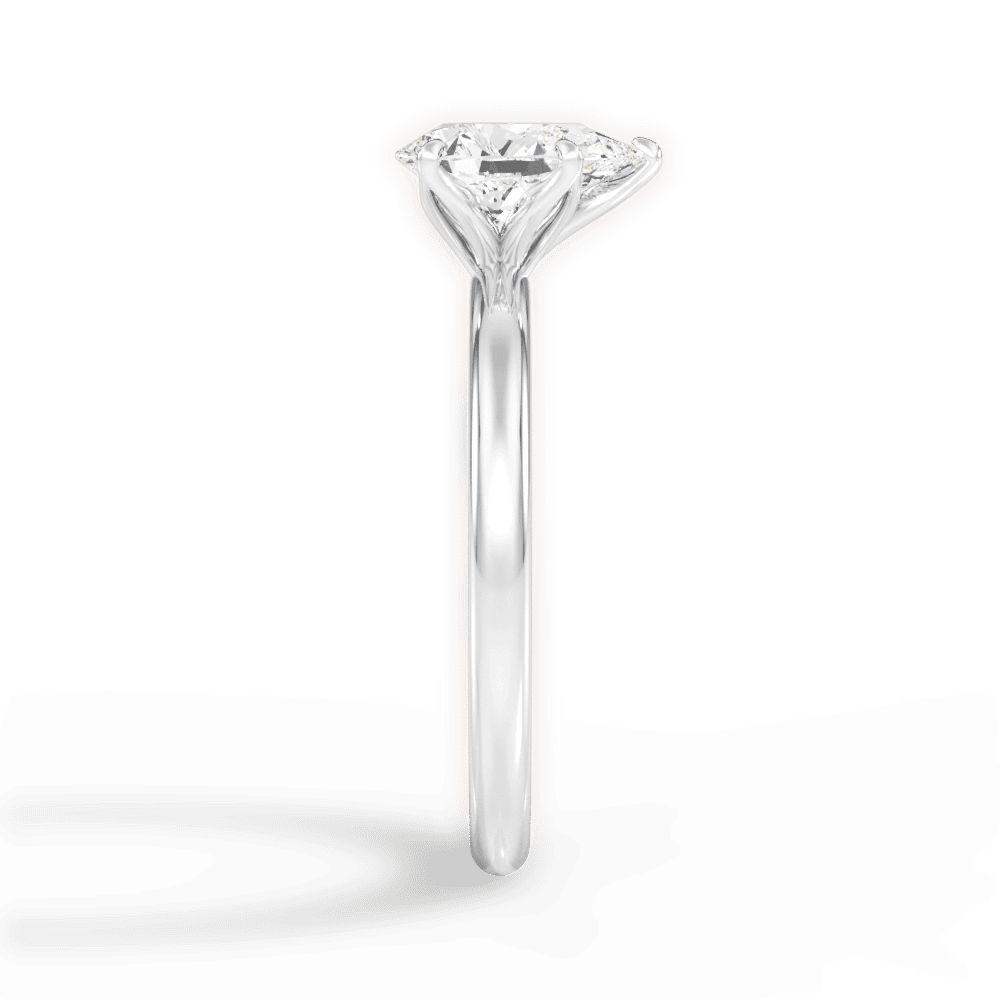 Audrey Pear Cut Lab Grown Diamond Platinum Engagement Ring - View 2