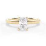 Audrey Radiant Cut Lab Grown Diamond 18Kt Yellow Gold Engagement Ring