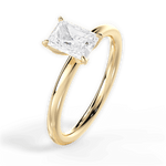 Audrey Radiant Cut Lab Grown Diamond 18Kt Yellow Gold Engagement Ring - View 2