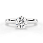 Alexa Round Cut Lab Grown Diamond 14Kt White Gold Engagement Ring