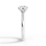 Alexa Round Cut Lab Grown Diamond 14Kt White Gold Engagement Ring - View 3